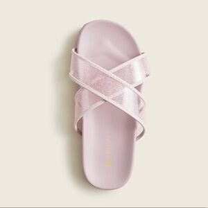 J crew girls cross strap pool slides pink lavender